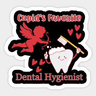 Cupid's Favorite Dental Hygienist Sticker